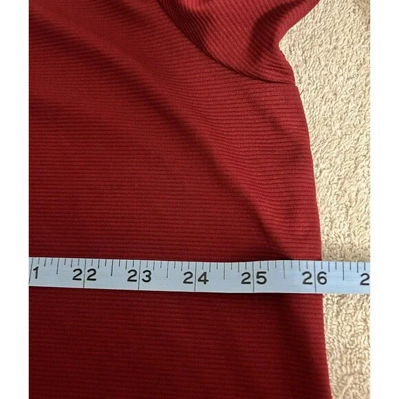 Cubavera Men's XXL Red 100% Polyester Ribbed Knit 3 Button Short Sleeve Polo - Picture 12 of 16